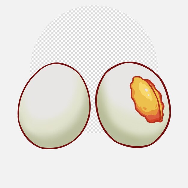 Ilustración de dibujos animados de huevos de pato salado de cocina china