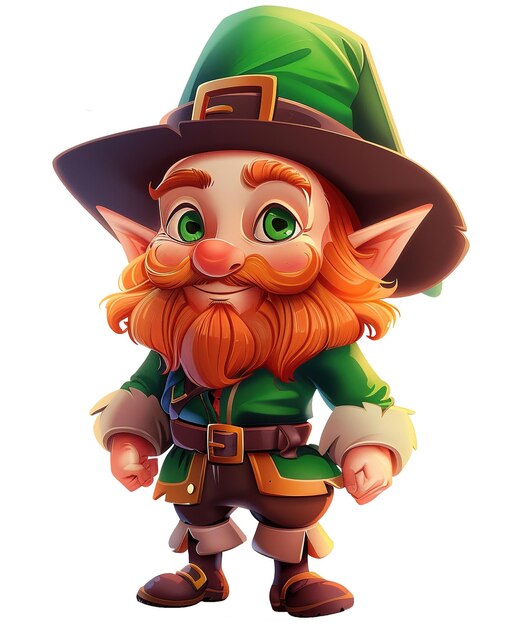 Ilustración de dibujos animados de leprechaun generados por ai