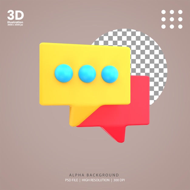 PSD ilustración de discusión de negocios de render 3d