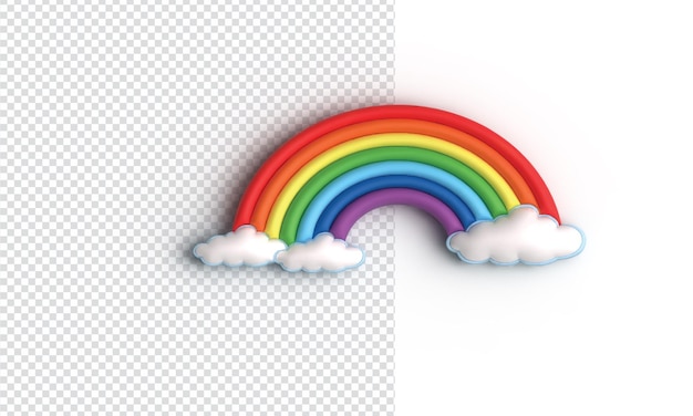 Ilustración de diseño de arco iris 3d