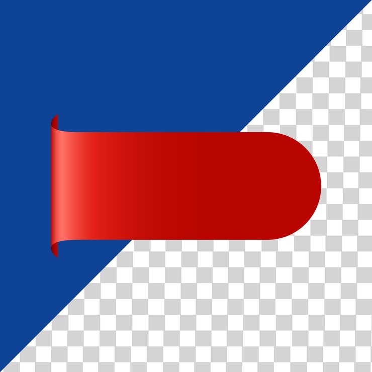 PSD ilustración del diseño del clipart del estandarte rojo png