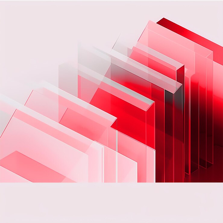 PSD ilustración de diseño de fondo de fondo blanco de vidrio abstracto de renderizado 3d