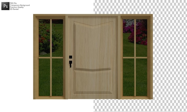 Ilustración de diseño de puerta 3d