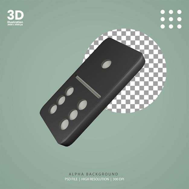 Ilustración de dominó de renderizado 3d
