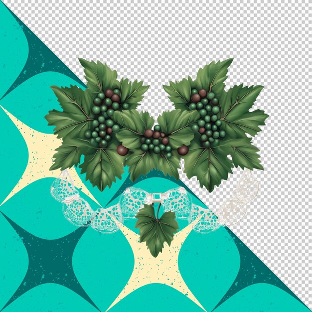 Ilustración de las elegantes hojas de uva
