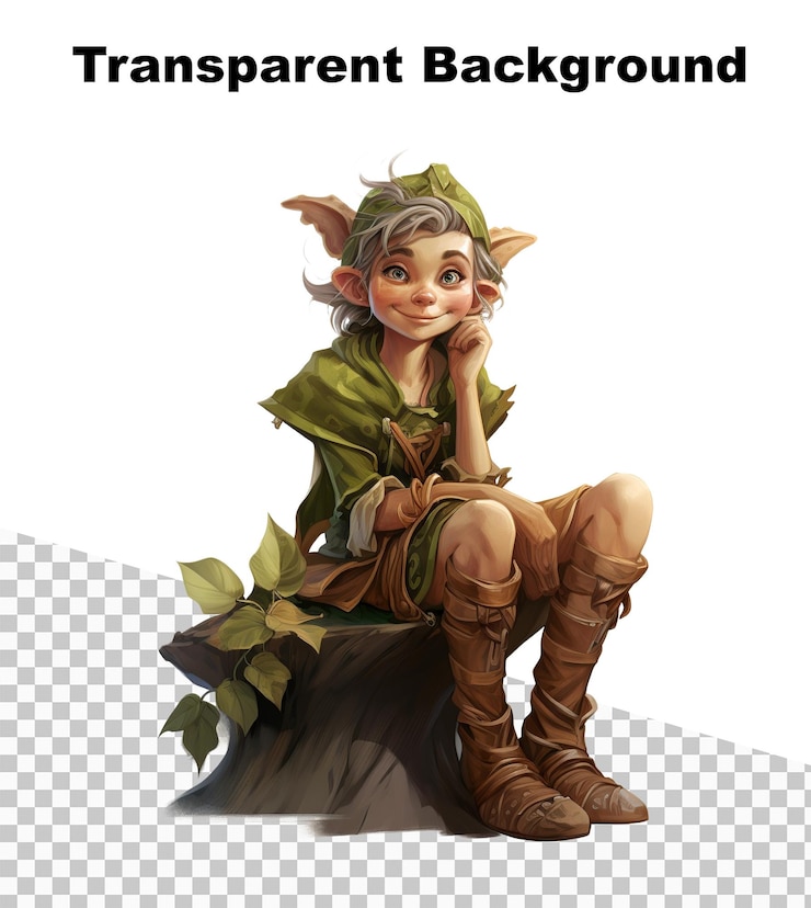 PSD una ilustración de un elfo