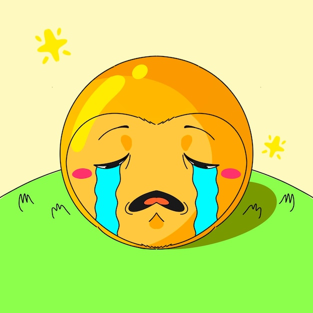 Ilustración de emojis llorones