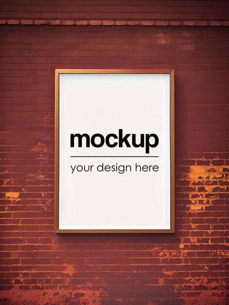 PSD ilustración enmarcada mockup poster showcase 3d realista render marco de fotos