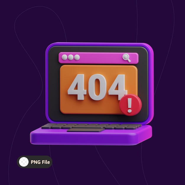 Ilustración de error de codificación 3d