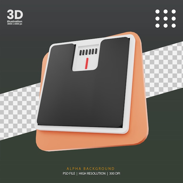 Ilustración de escalas de renderizado 3D