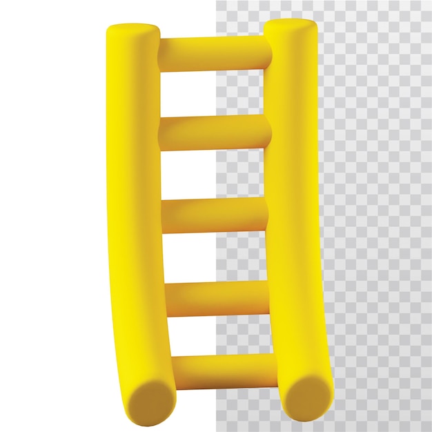 Ilustración de la escalera del icono 3D