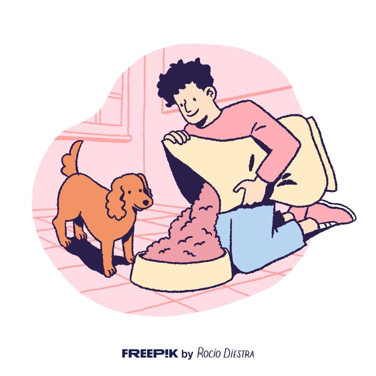 Ilustración de una escena diaria con una persona realizando una actividad