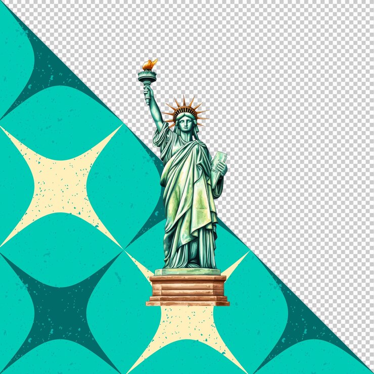 PSD ilustración de la estatua de la libertad