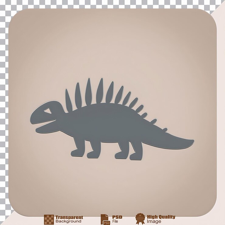 PSD ilustración estilizada de un estegosaurio aislado