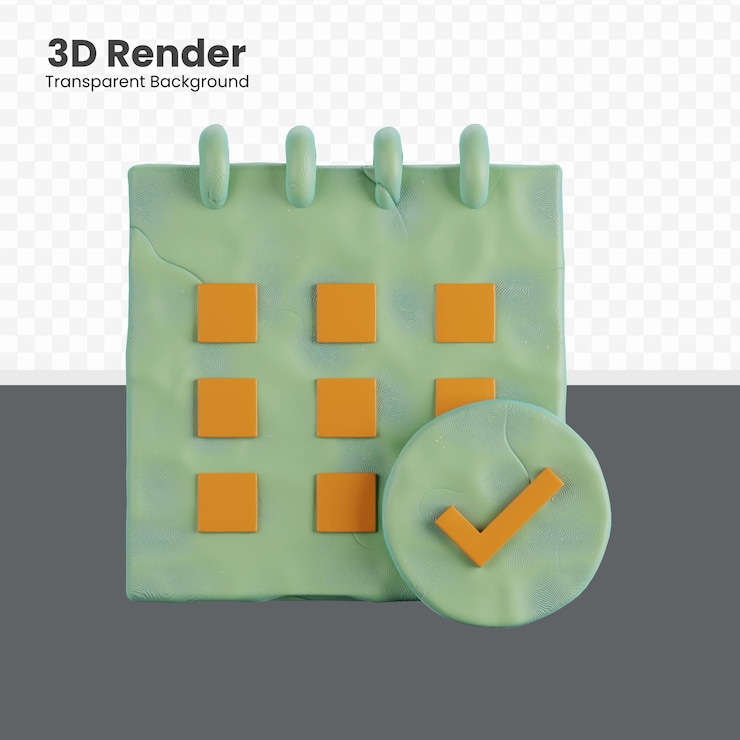 PSD ilustración de evento de calendario 3d