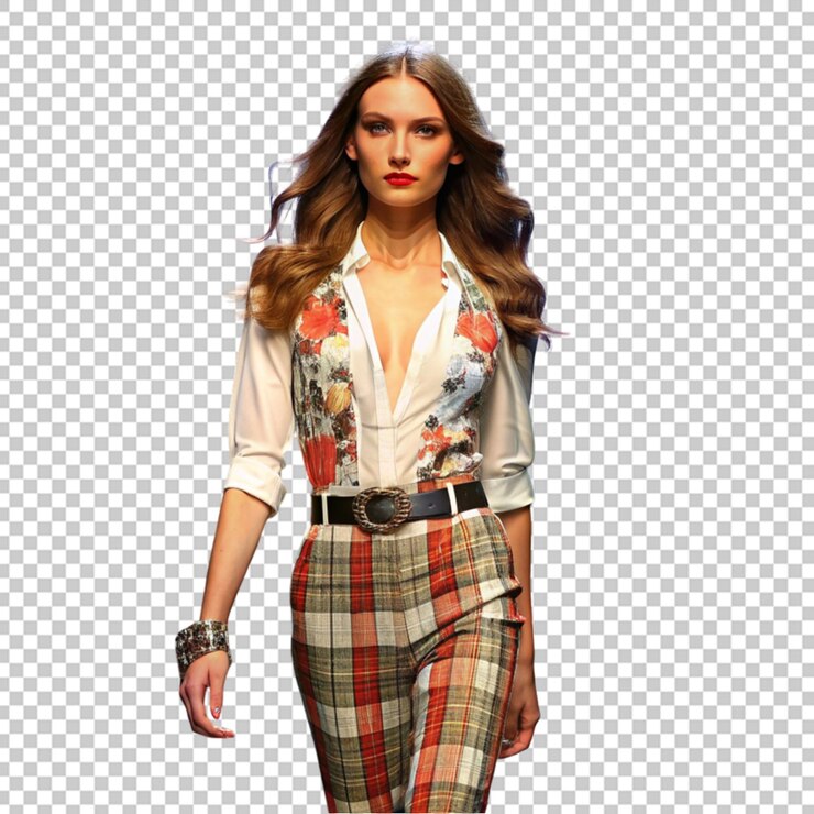 PSD ilustración de fashionista en png