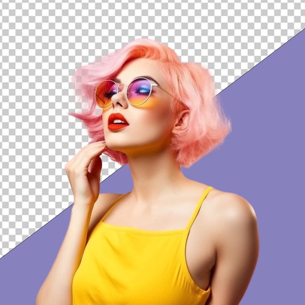 PSD ilustración de fashionista png