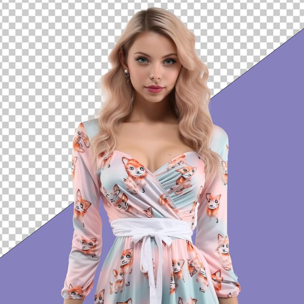 PSD ilustración de fashionista png