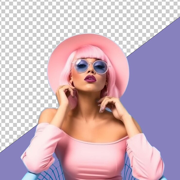 PSD ilustración de fashionista png