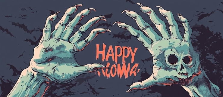 PSD ilustración de feliz halloween