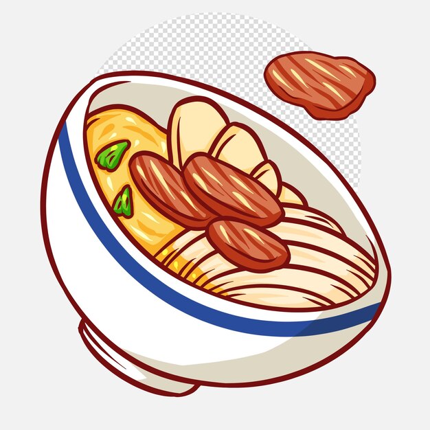 Ilustración de fideos asiáticos