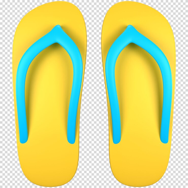 PSD ilustración de flip flop 3d elemento de diseño con tema de verano renderización 3d