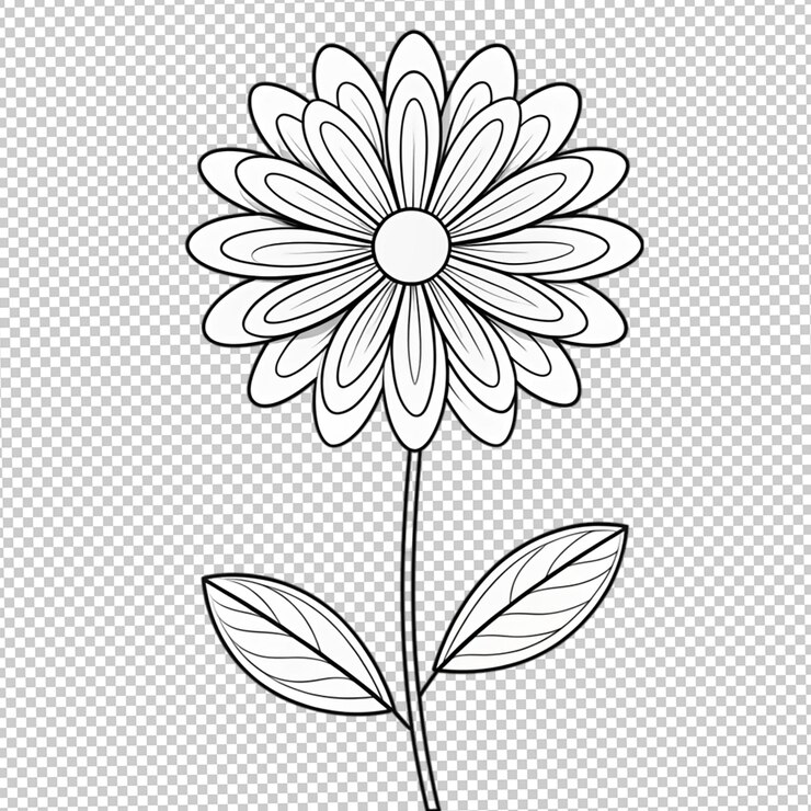 PSD ilustración floral dibujada a mano
