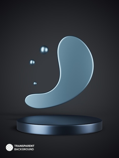 Ilustración de fondo de podio 3d de icono de visualización de producto