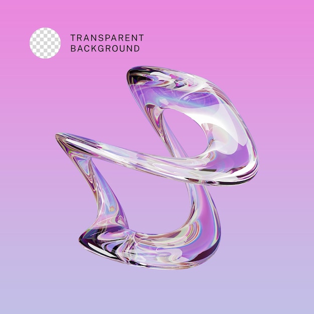 Ilustración de formas abstractas en 3D de renderización en 3D