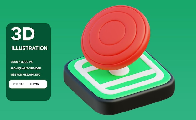 Ilustración de Frisbee en 3D