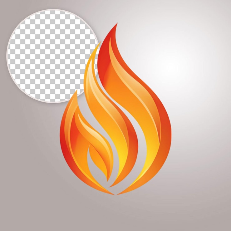 PSD ilustración de fuego, calor, llama y quema en un fondo transparente