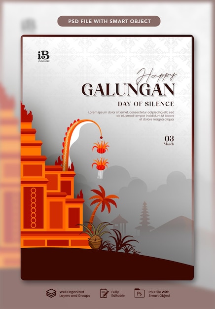Ilustración de un galungan plano