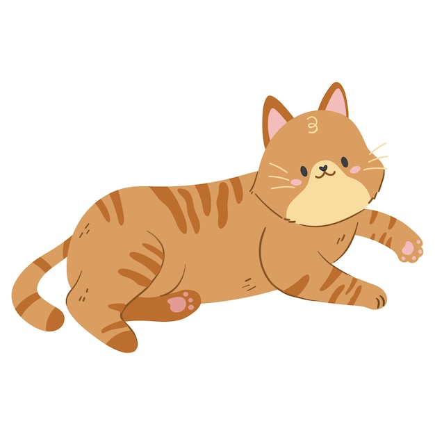 PSD ilustración del gato kawaii
