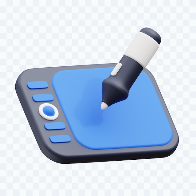 Ilustración gráfica de la tableta en 3D