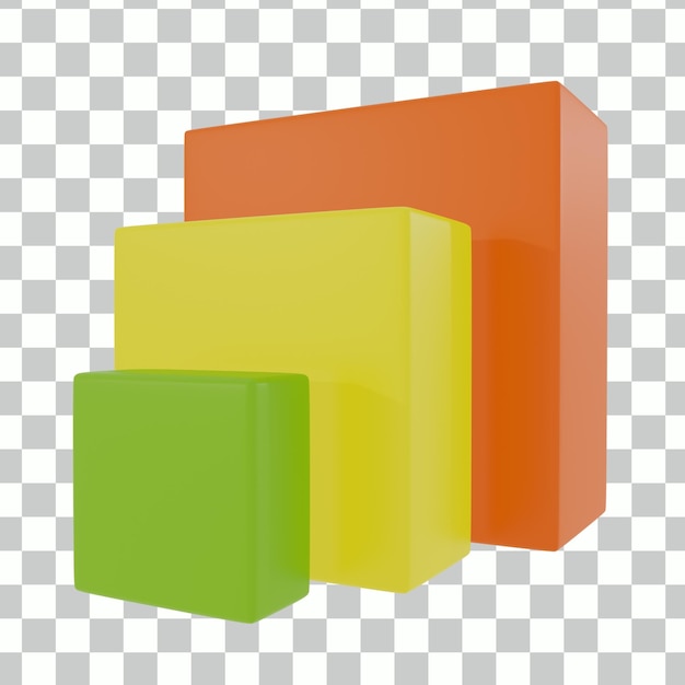 Ilustración del gráfico de barras 3D