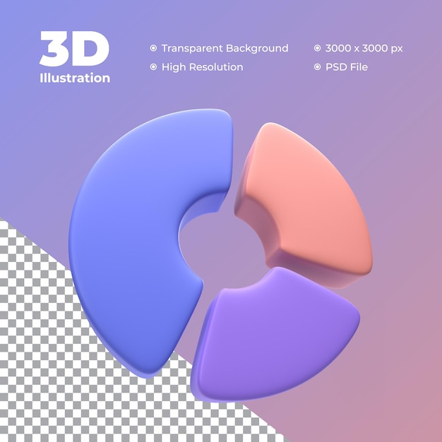 Ilustración de gráfico circular 3D