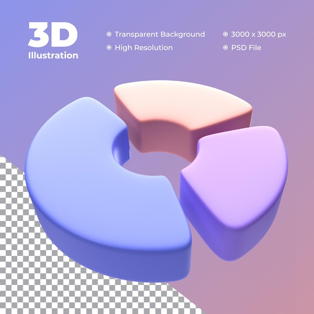 Ilustración de gráfico circular 3D