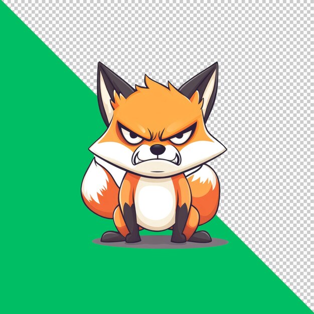 Ilustración de Grumpy Cartoon Fox