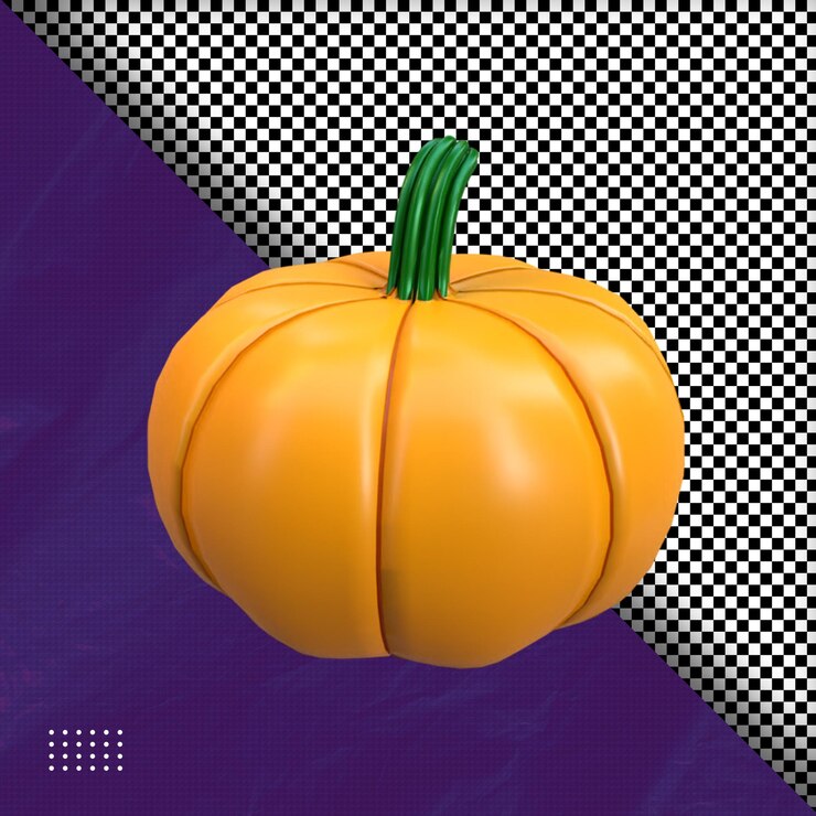 PSD ilustración de halloween de calabaza aterradora 3d psd premium
