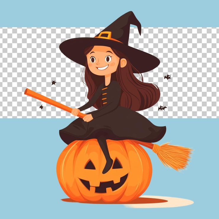 PSD ilustración de halloween en png