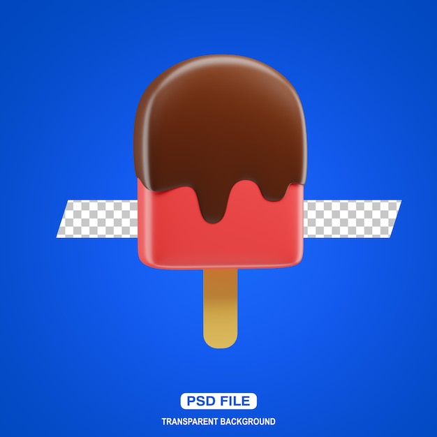 Ilustración de helados en 3D