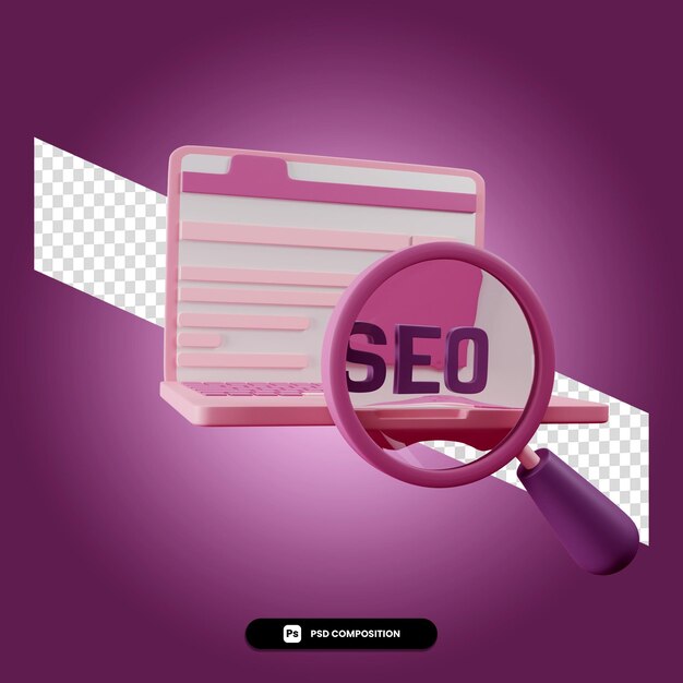 PSD ilustración de herramientas psd seo