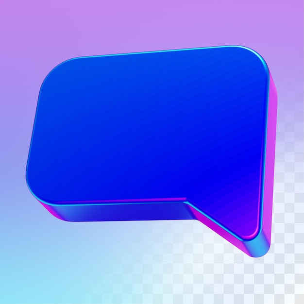 Ilustración holográfica de comentarios de representación 3D