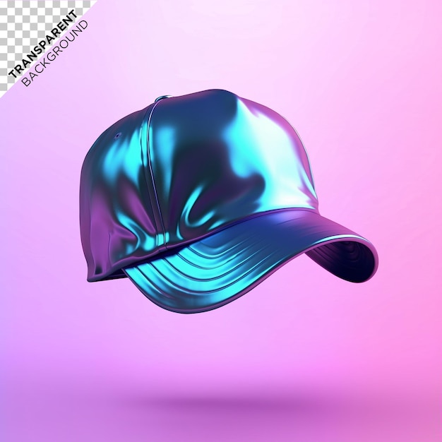 PSD ilustración holográfica de gorra
