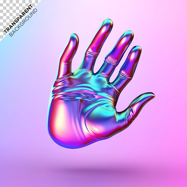 Ilustración holográfica a mano