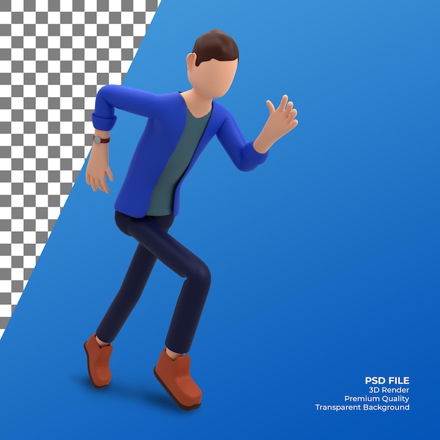 Ilustración de hombre masculino de Render 3D