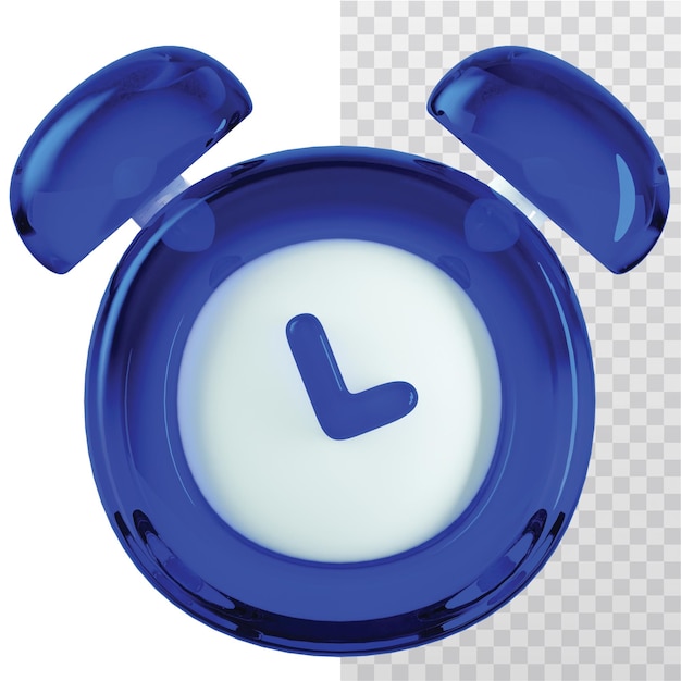Ilustración de la icona de alarma en 3D