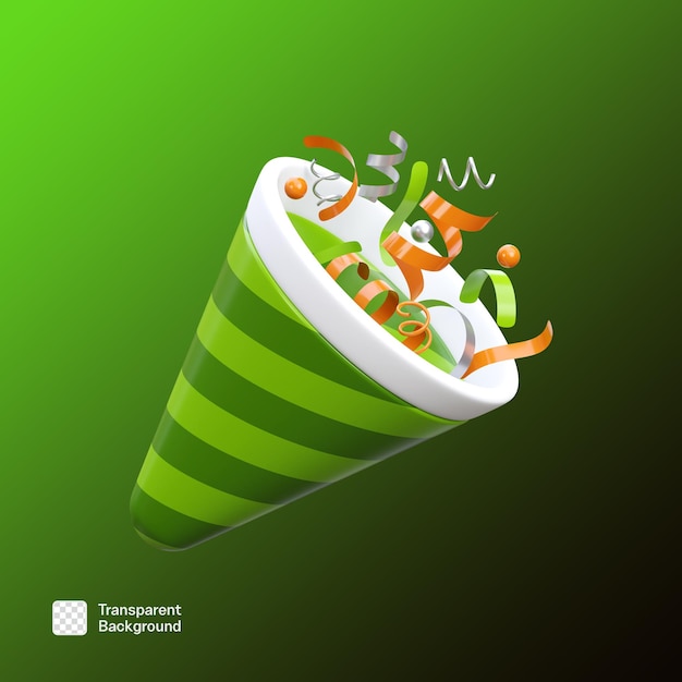 Ilustración de icono 3D del año nuevo plantilla PNG
