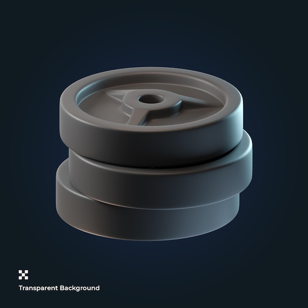 Ilustración de icono 3d de barra de tapa