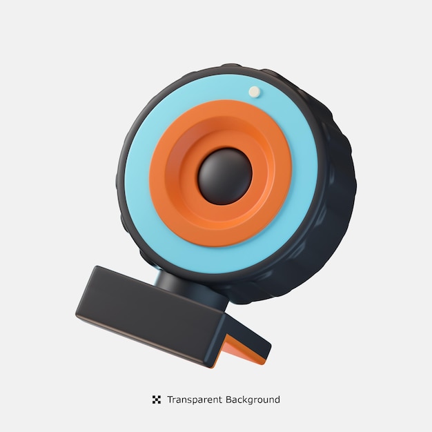Ilustración de icono 3d de cámara web